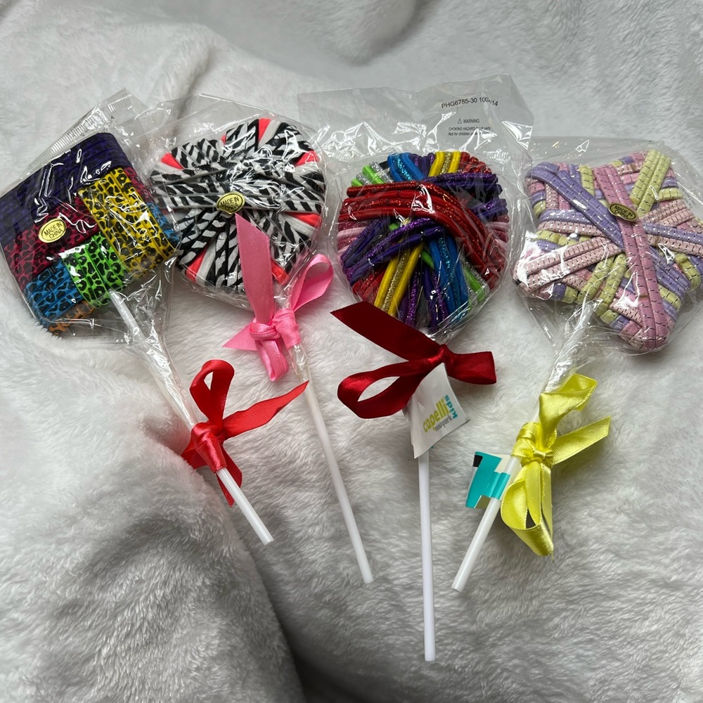 Capelli Kids Girls Hair Ties Bow Scrunchies Lollipop Heart Star Gift Box